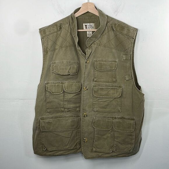 Trail Designs TV726 Fishing Sport Hunting Photography Vest Men’s Green 2X - Picture 1 of 14